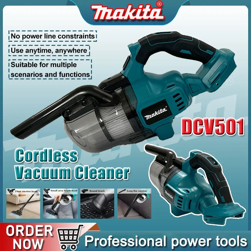 

Makita DCV501 Cordless Handheld Vacuum Cleaner Portable Brushless Vehicle Mounted Floor Cleaner Household Power Tools Fit Car