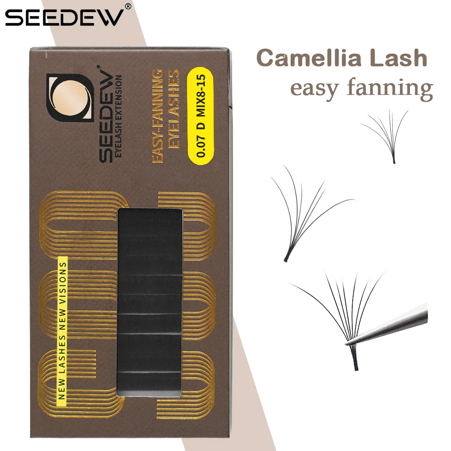 SEEDEW Easy - Fanning Eyelashes Makeup Auto Bloom Flowering Eyelash Extensions Camellia Lashes