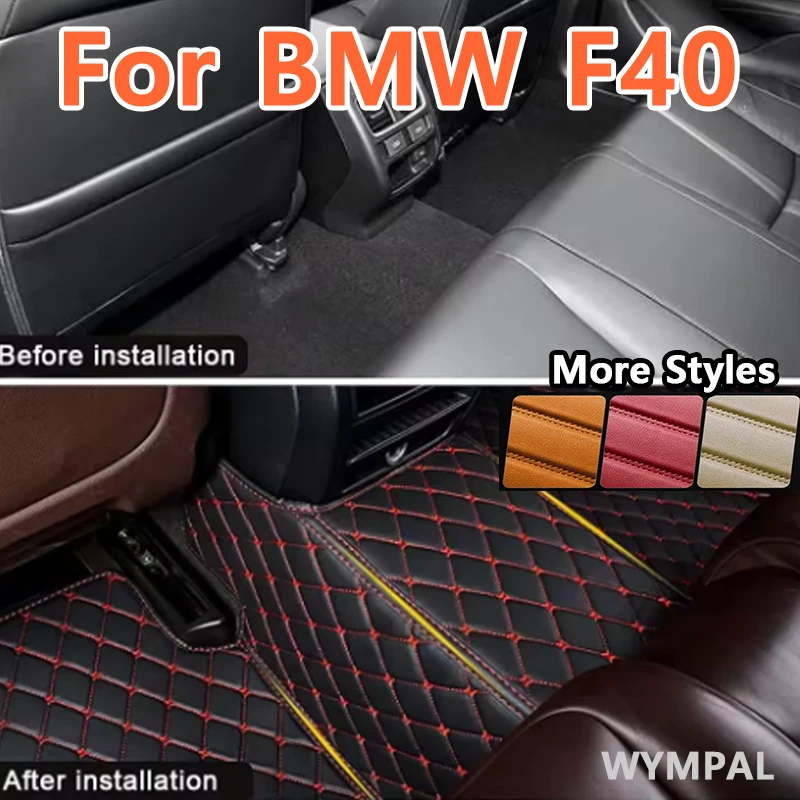 

Роскошные автомобильные коврики на заказ для BMW F40 2017 2018 2019 2020 2021, авто роскошные кожаные мужские и женские автомобильные коврики с полным покрытием