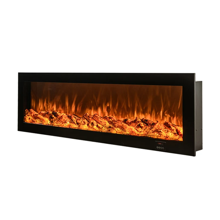 

Modern Decor Electric Fireplace 60 Inch Insert Wall Mounted Simulated Carbon Flame Decorated Electric Fireplaces With Base