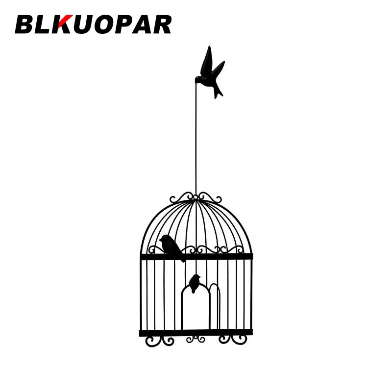 

BLKUOPAR for Birdcage Flying Birds Die Cut Wall Stickers Creative Home Decor Living Room Decals Wallpaper Bedroom Window Decor