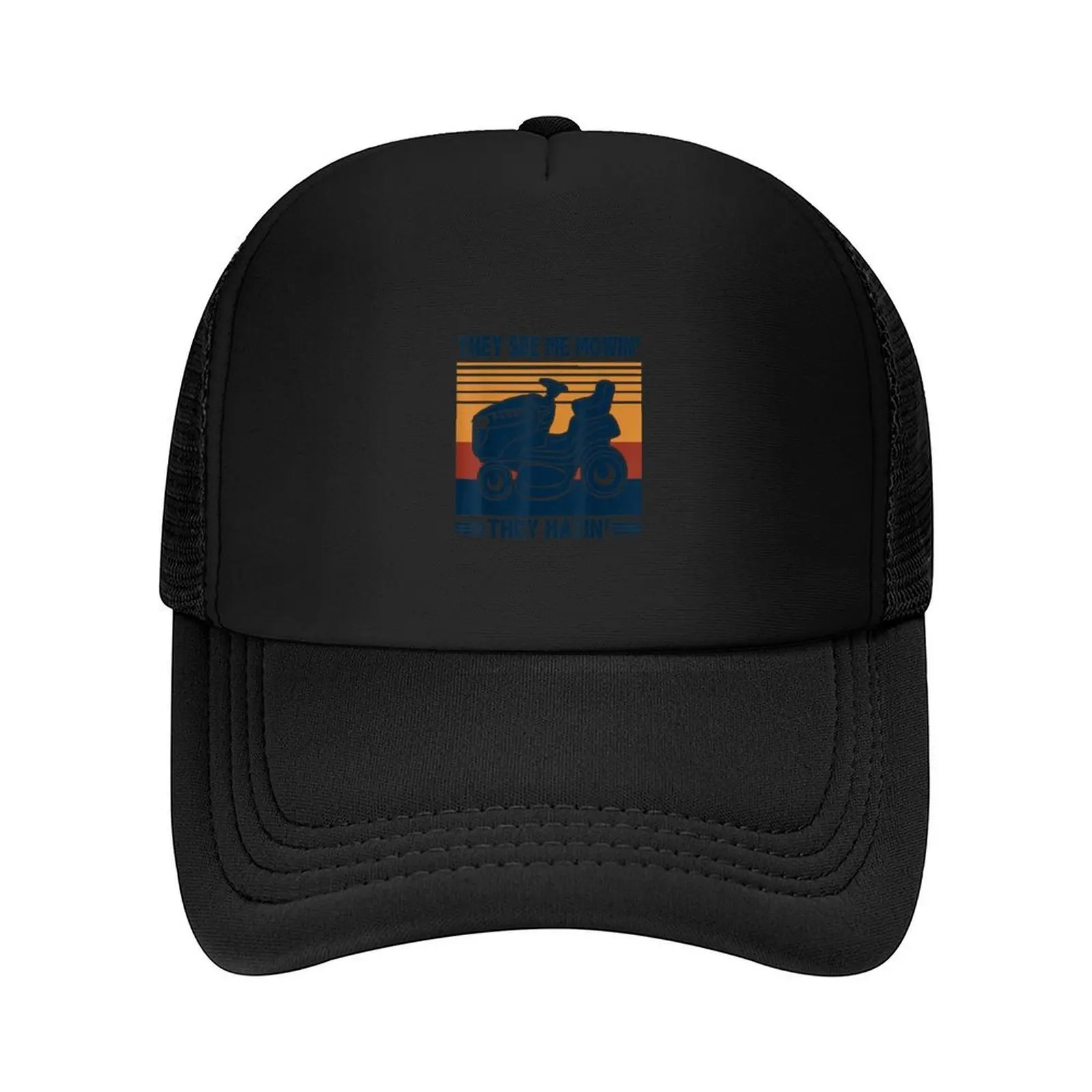 

They See Me Mowin They Hatin Riding Mower Mowing Dad Baseball Cap tactical cap party Hat Trucker Hat Men's Caps Women's