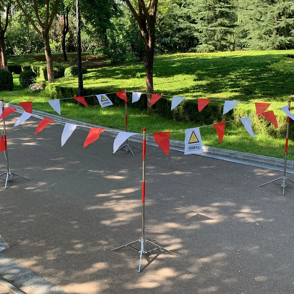 علم أمان مقاوم للماء من مادة PVC خفيف الوزن ومتين وعالي الوضوح لبناء أعمال الطرق، علم تحذير محمول للسلامة على الطرق #5