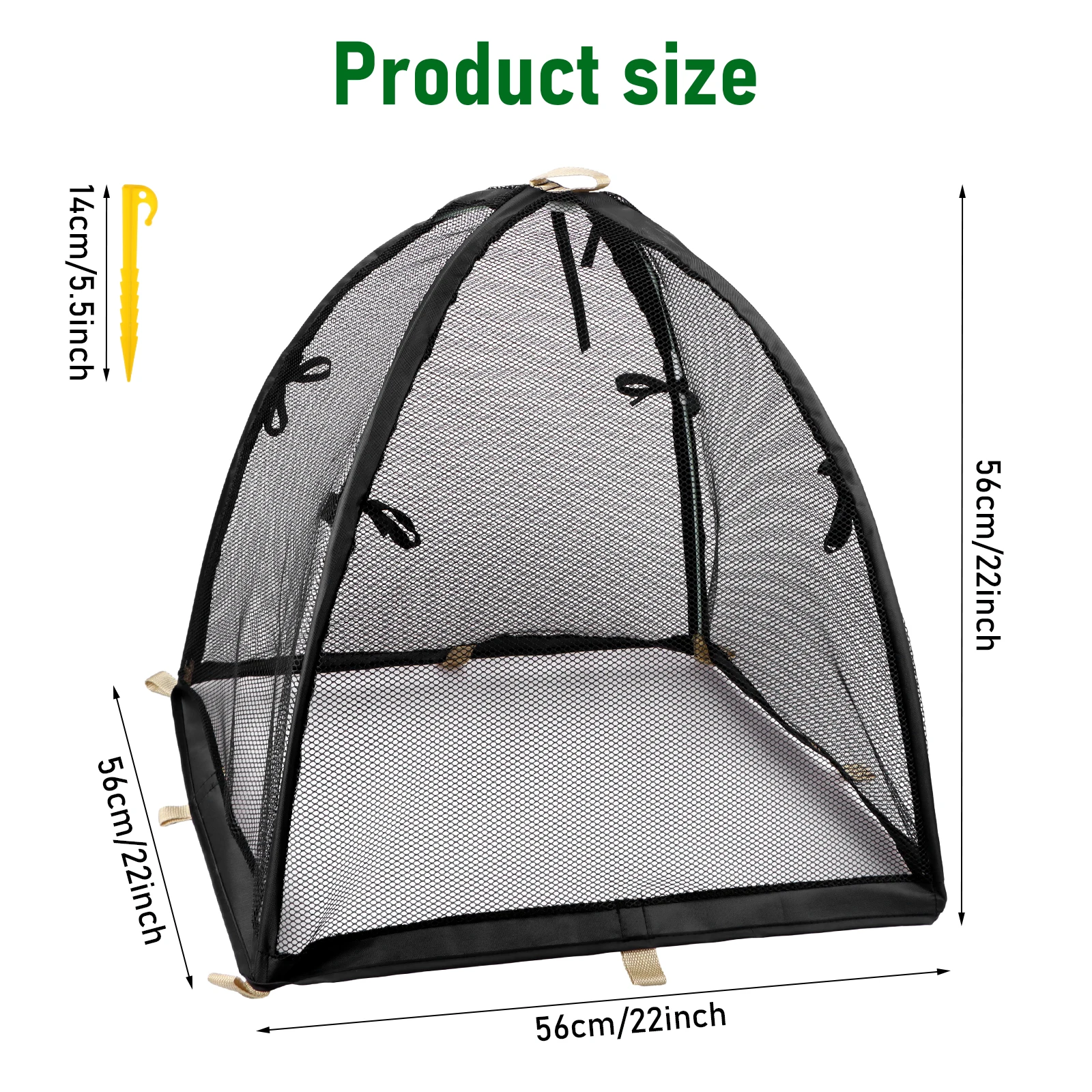 2Pcs Pest Guard Cover, 22 X 22 X 22 Inch Plants Cloche Tent