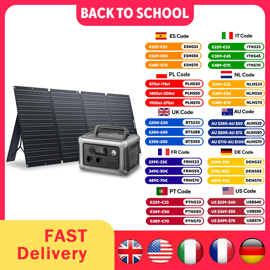 ALLPOWERS R600 Solar Generator with SolarPanel