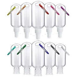 5PCS30/50/60ml Travel Bottles Alcohol Spray Bottle Empty Hand Sanitizer Bottles with Keychain Flip Cap Bottles Reusable Portable