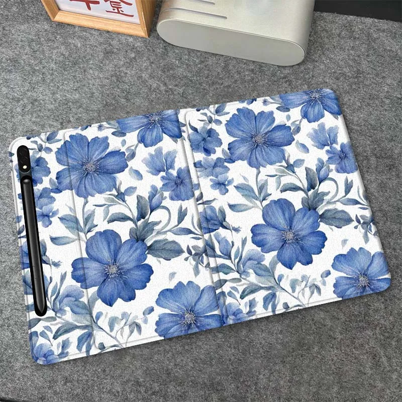 

Artistic Flower Pattern Tablet Case For Samsung Galaxy Tab S6 S8 S9 S10 Lite FE 10.4 11 Inch 2022 2024