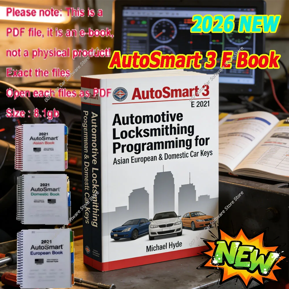 

2021 AutoSmart 3 E Book Set by Michael Hyde - Automotive Locksmithing Programming for Asian European & Domestic Car Keys