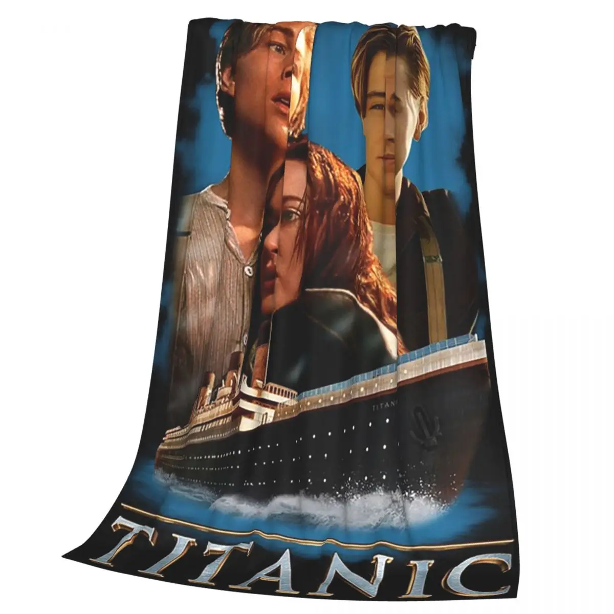 Titanic Movie Jack And Rose Design Blanket Soft Warm Flannel Throw Blanket Bedspread for Living room Picnic Travel Home Couch