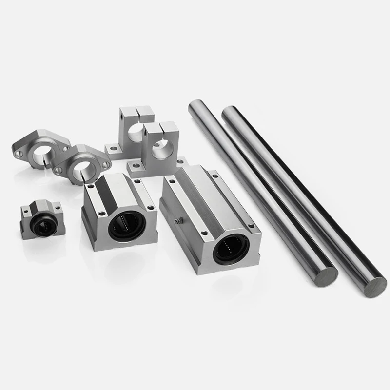 Linear Rail Rod 10mm L300-500mm Chrome Plated Round Shaft SCS10UU Block Bearing SK10 Shaft Support for CNC Router Parts