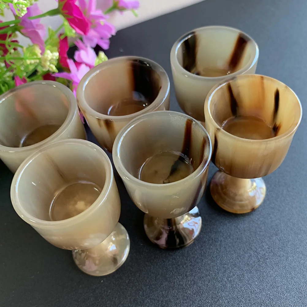 

Horn Glass Goblet Drinking Cup Decor Artwork Ox Beer H made Craft Gift Unique Home nament