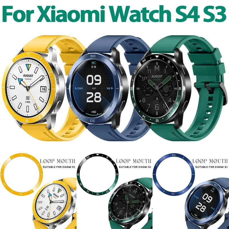 

For Xiaomi Watch S3 Bezel Ring Cover Stainless Steel Protection Case Smart Watch Protective Frame