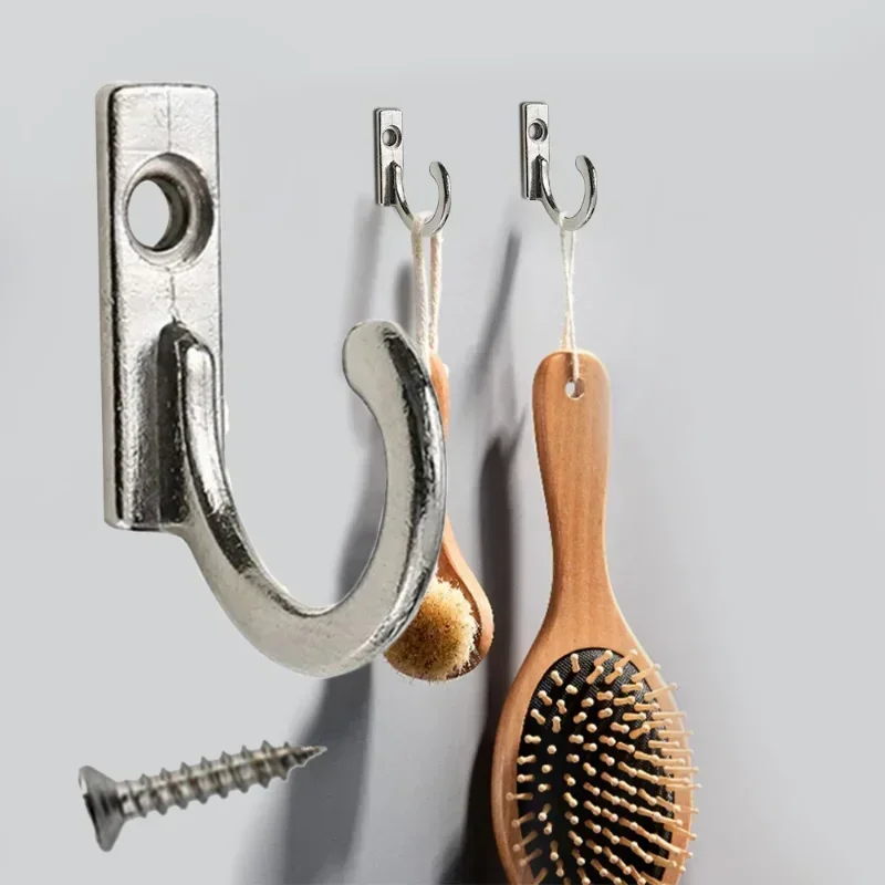 ตะขอขนาดเล็กแขวนผนังโค้งหัวเข็มขัด Horn ล็อค Clasp Hook สําหรับกล่องเครื่องประดับไม้ฮาร์ดแวร์บ้านเสื้อหมวกเสื้อผ้า