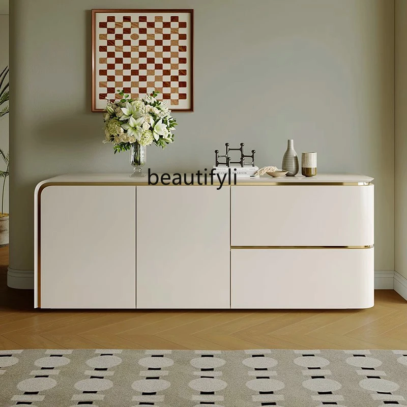 Modern light luxury dining side cabinets enter the door and enter the house, simple living room wall decorative lockers