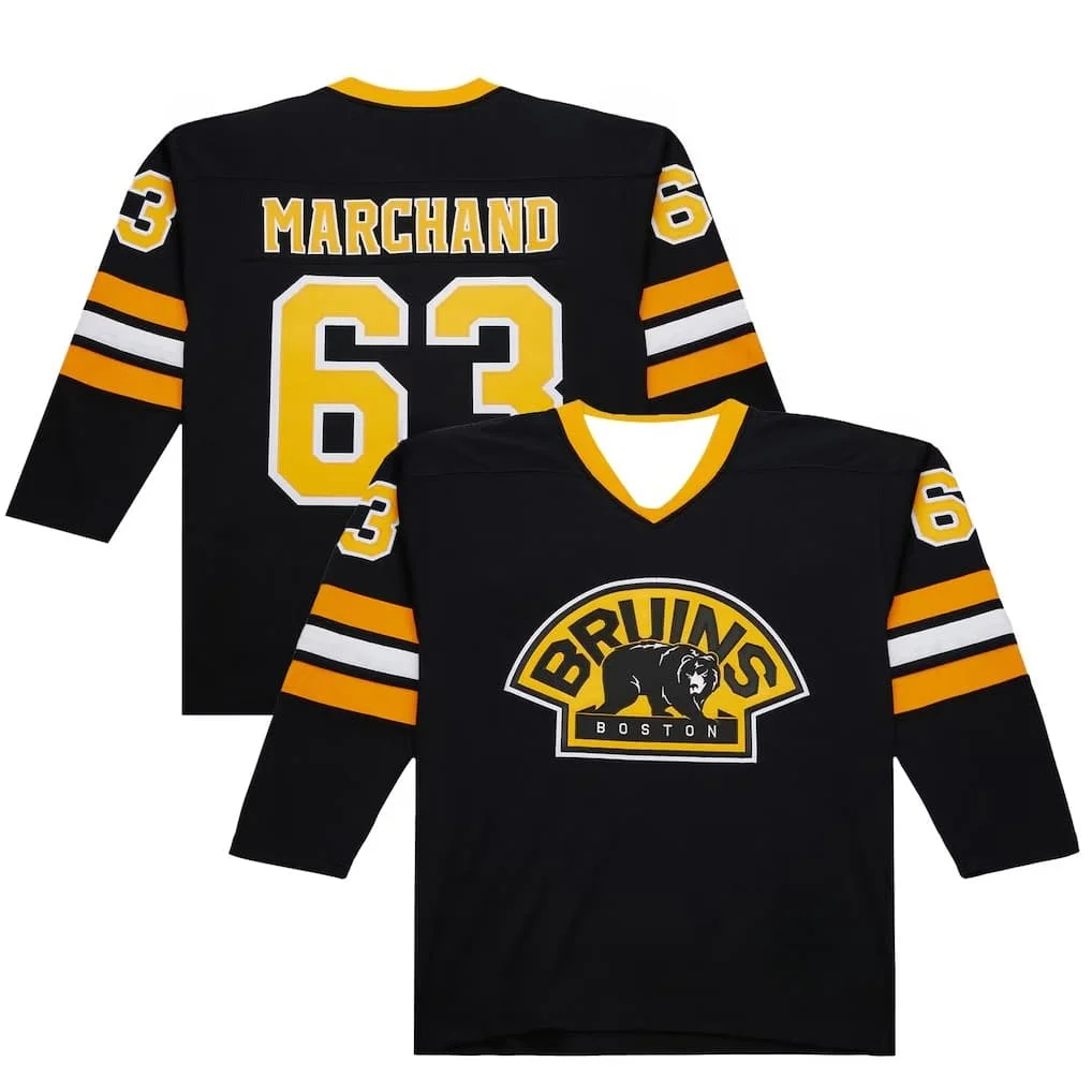 Hockey Jersey - Black with Gold Accents Stylized Native Head Logo Camo-Inspired Pattern Unique Design 3d HD Prints Fashion Tops