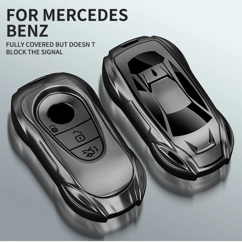 TPU Fashionable Car Key Protective Case Easy installation For Mercedes Benz C E S Class GLC W206 C260 C300 S450 S500 W223 E300