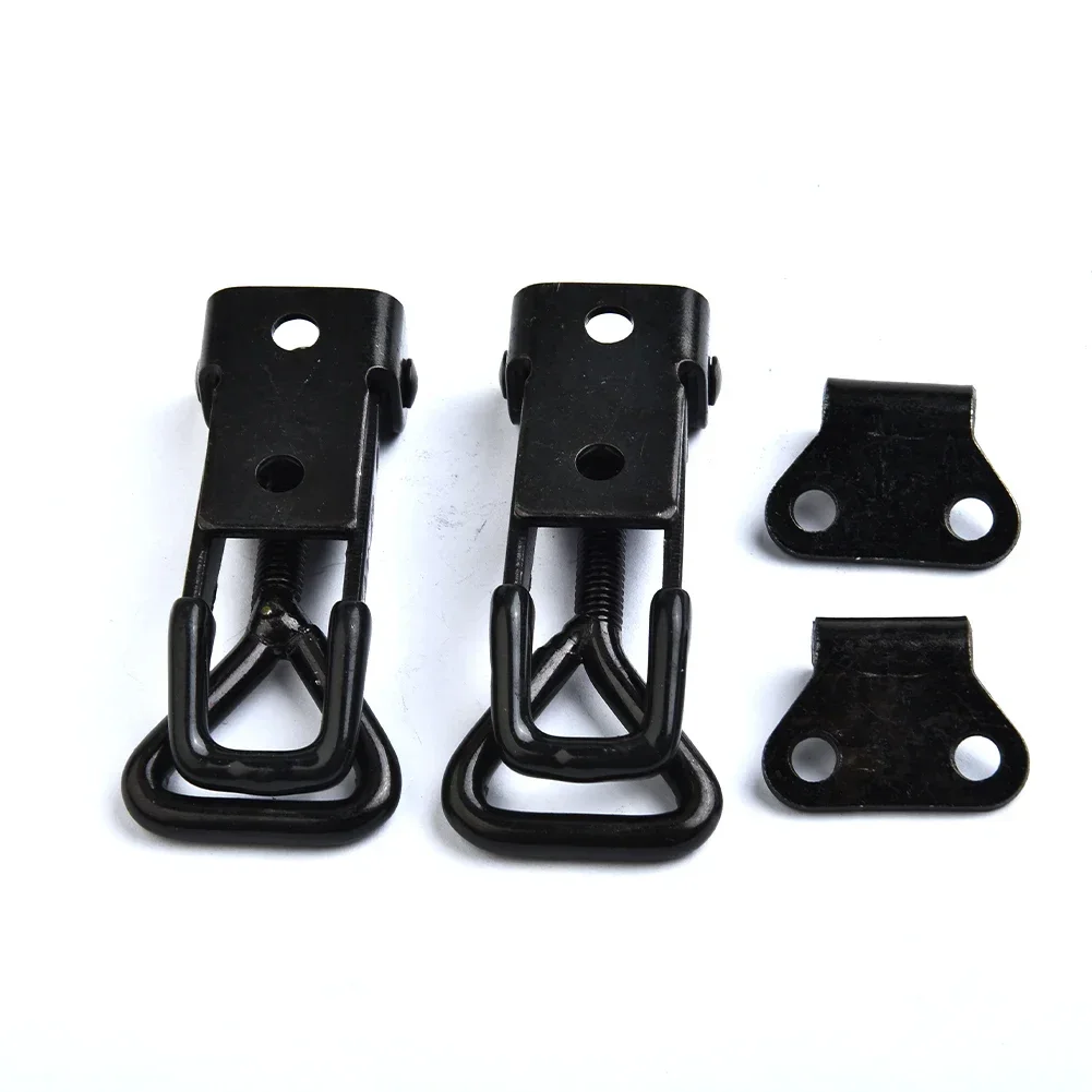 Clip Toggle Clamp Attachment Black Catch Clamps Components Equipment Fixture GH-4001 Hasp High Carbon Steel Home