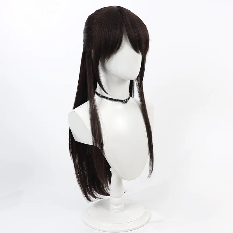 Blue Archive Kurimura Airi cosplay wig dark brown half-up Halloween gift