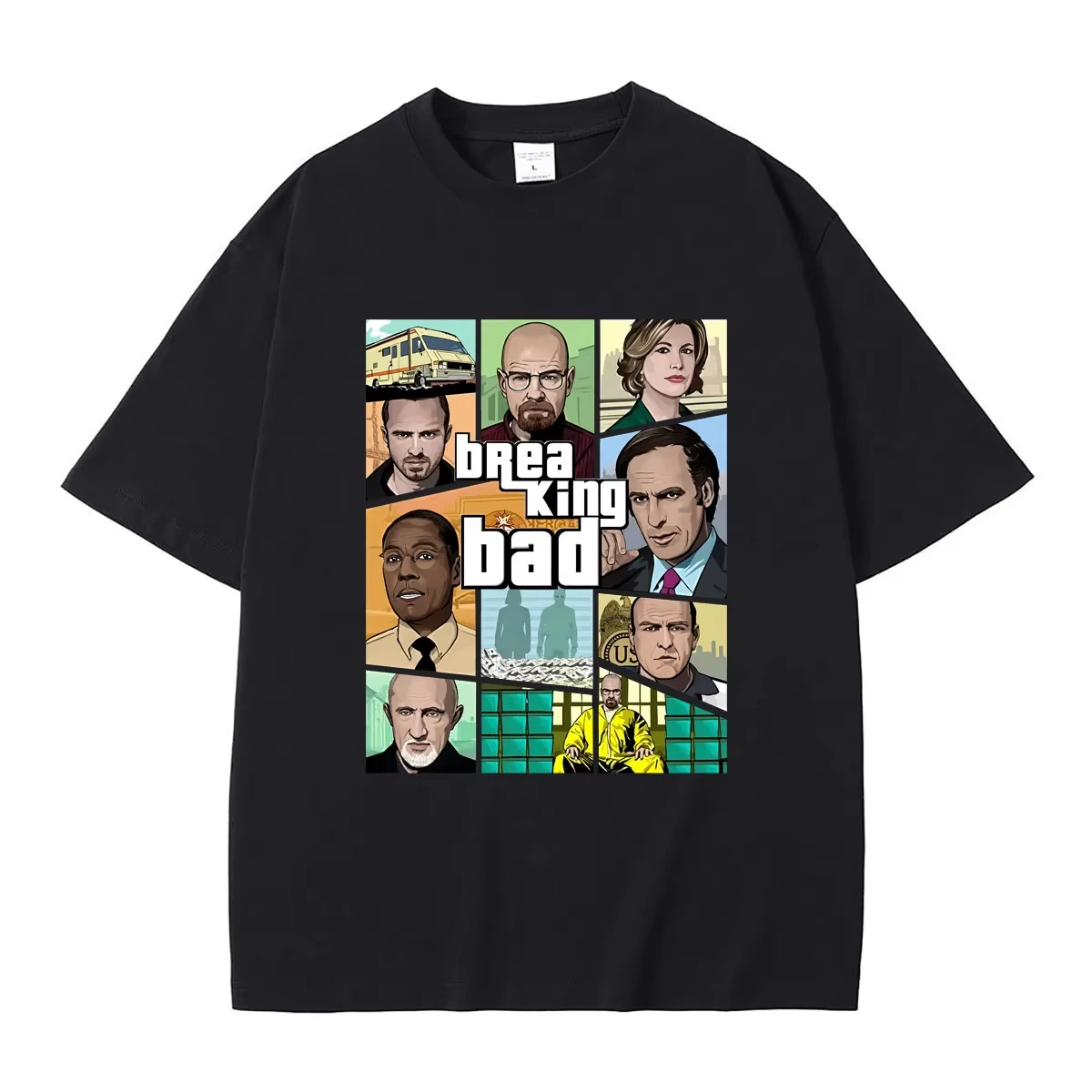 Breaking Bad TV Show Walter Heisenberg Graphic Print Men's Summer Vintage Casual Loose Streetwear Women And Men T-shirt