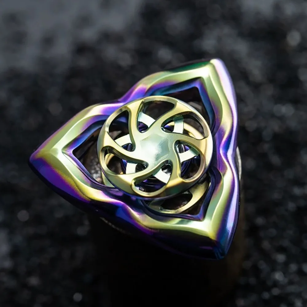 Bright Blood EDC Mirage Air Fidget Spinner a tre pale Fidget Toys per adulti Accessori da scrivania Giocattolo Fidget in metallo