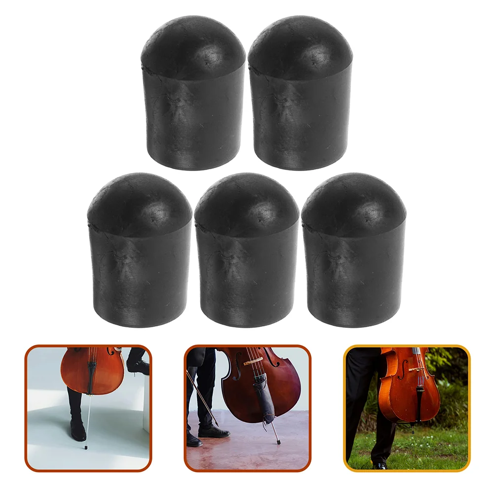 

6 Pcs Anti-slip Mat for Cello Endpin Non-slip Cap Upright Bass Rubber Tip Stopper Pad