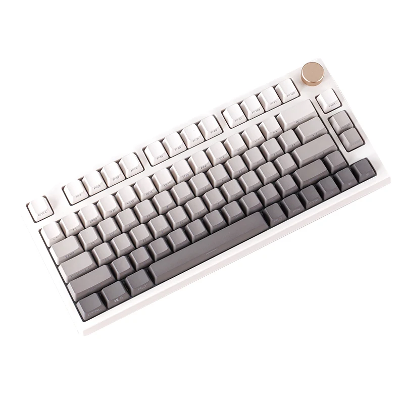 

134 Keys Grey Gradient Keycaps OEM PBT Backlit Transparent Win Mac Side Top Print GK61 68 75 80 96 98 100 Mechanical Keyboard