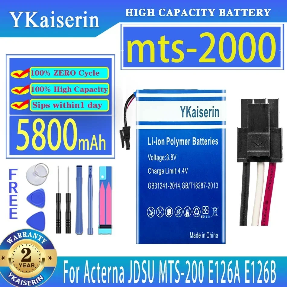 

Сменный аккумулятор ykaisin mts2000 (5800) на 636395 мАч для Acterna JDSU MTS-2000 VIAVI Smart OTDR E126A E126B, цифровые батареи