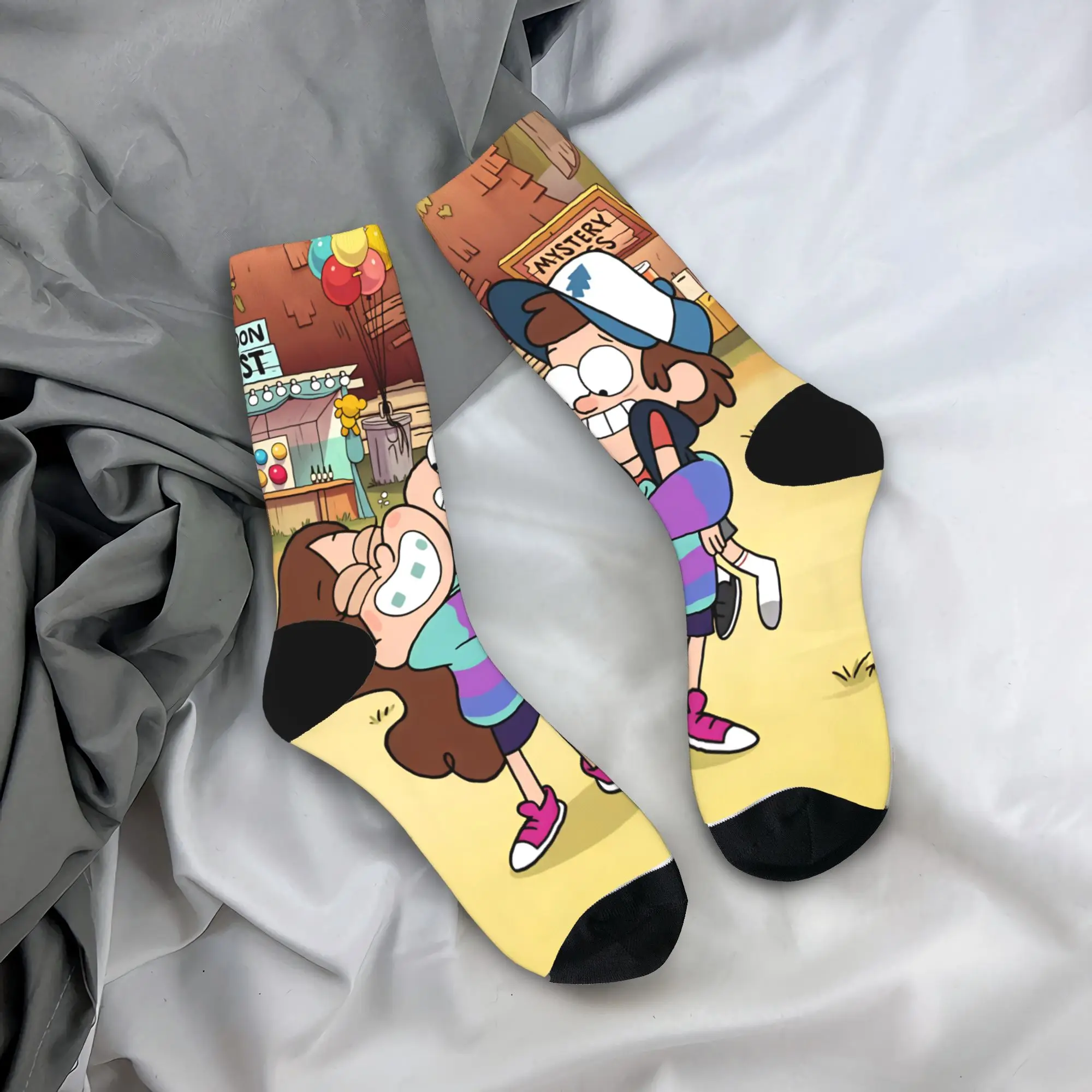 Mabel Stockings Men G-Gravity Falls Socks Medium Soft Vintage Socks Autumn Outdoor Sports Anti Slip Design Socks