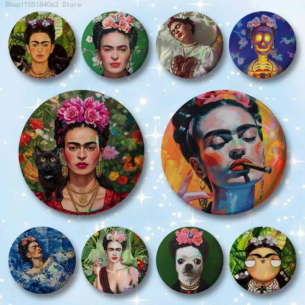 

F-FridaS-S K-KahloES Custom Badges 75mm 44mm 25mm Brooch Backpack Hat Enamel Pins Accessories Toys Gifts