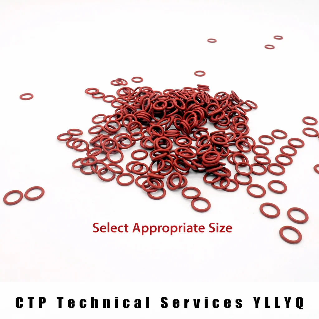 

Acid- and Alkali-Resistant High-Temperature O-Ring, Red Silicone Sealing and Retaining Ring, Spray Pipe Seal Ring