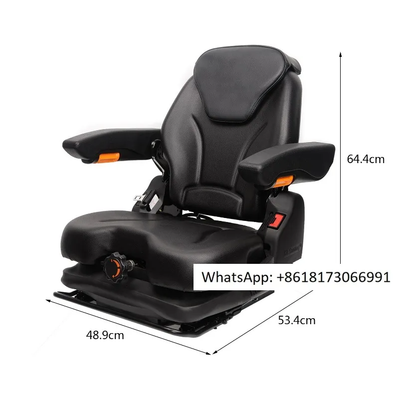 Forklift seats, low profile mechanical suspension, construction farm, industrial 48V voltage