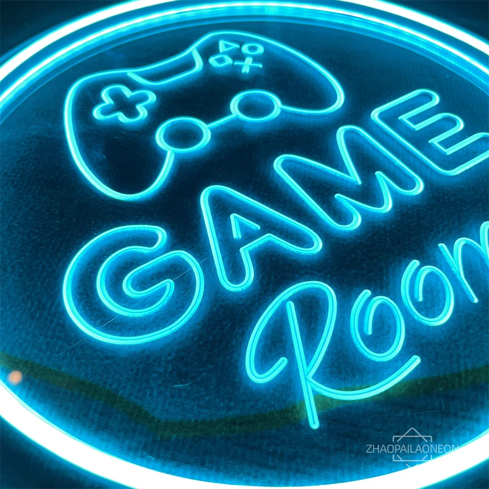 Imagem -05 - Personalizado Neon Led Sign Lights Sala de Jogos Gravação 3d Wall Art Usb Gamer Signs Casa Bar Jogos Decoração do Quarto