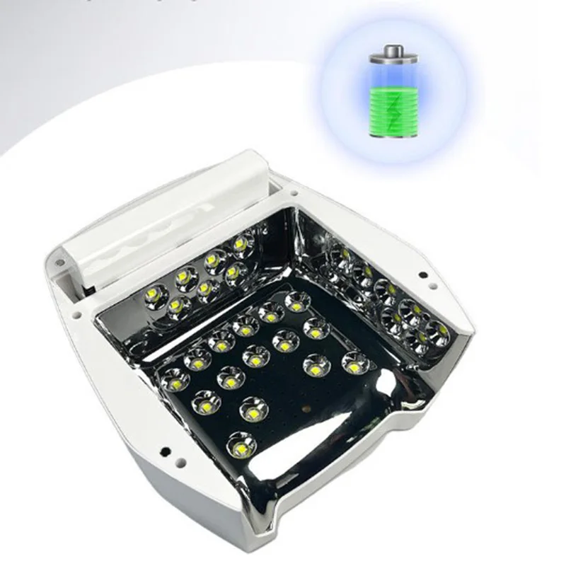 プロ仕様126W UV LEDネイルランプ 充電式 ワイヤレス コードレス ジェルネイル乾燥機 レッドメタル素材 マニキュアサロン向け