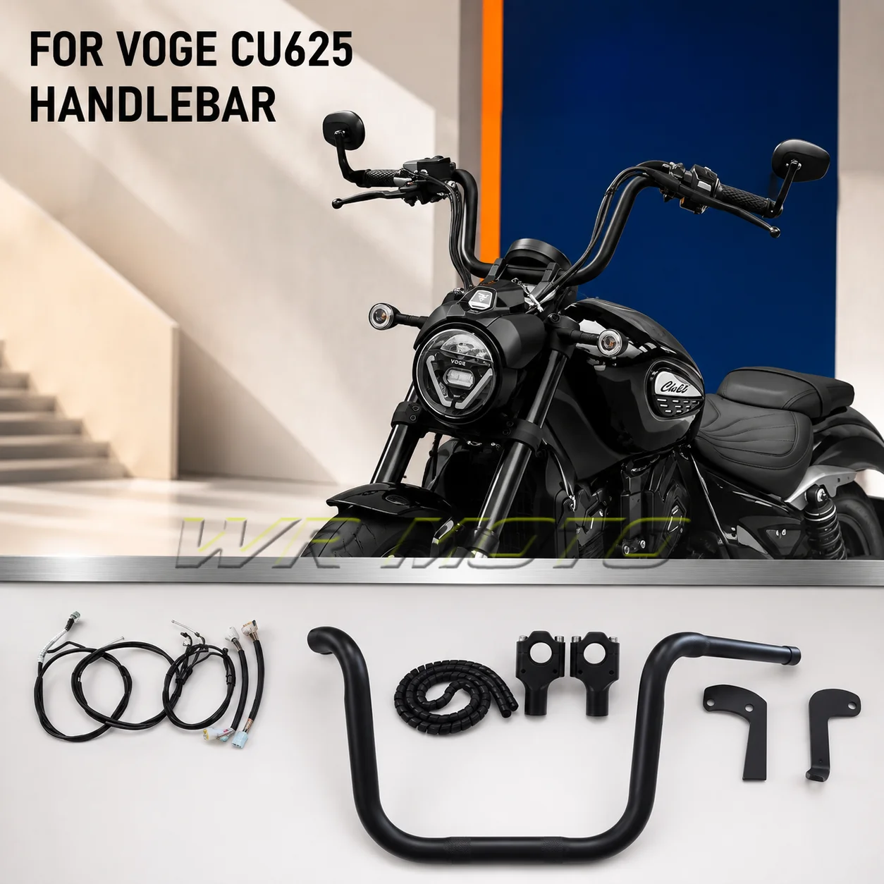 Heightened Low‑Position Steering Handlebar Fit For VOGE CU625 Motorcycle Mod Accessories