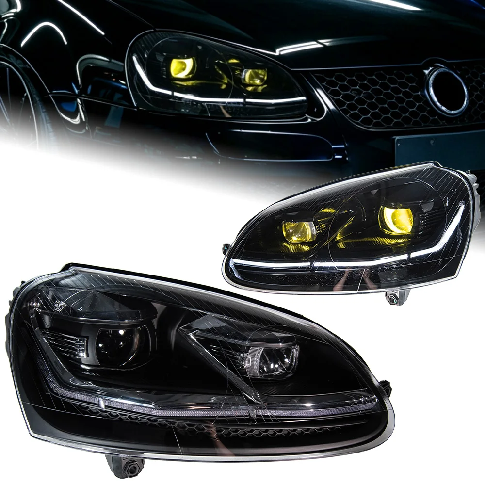 Car Lights For VW Golf 5 Headlight Projector Lens Golf Mk5 Dynamic Signal Head Lamp LED Headlights Drl Automotive Accessories