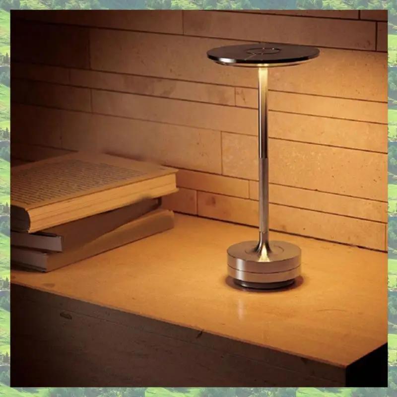 A59Z-مصابيح طاولة لاسلكية قابلة للشحن بطارية محمولة مصباح الطاولة 3 ألوان يعتم LED مصباح الطاولة للعشاء في الهواء الطلق #5