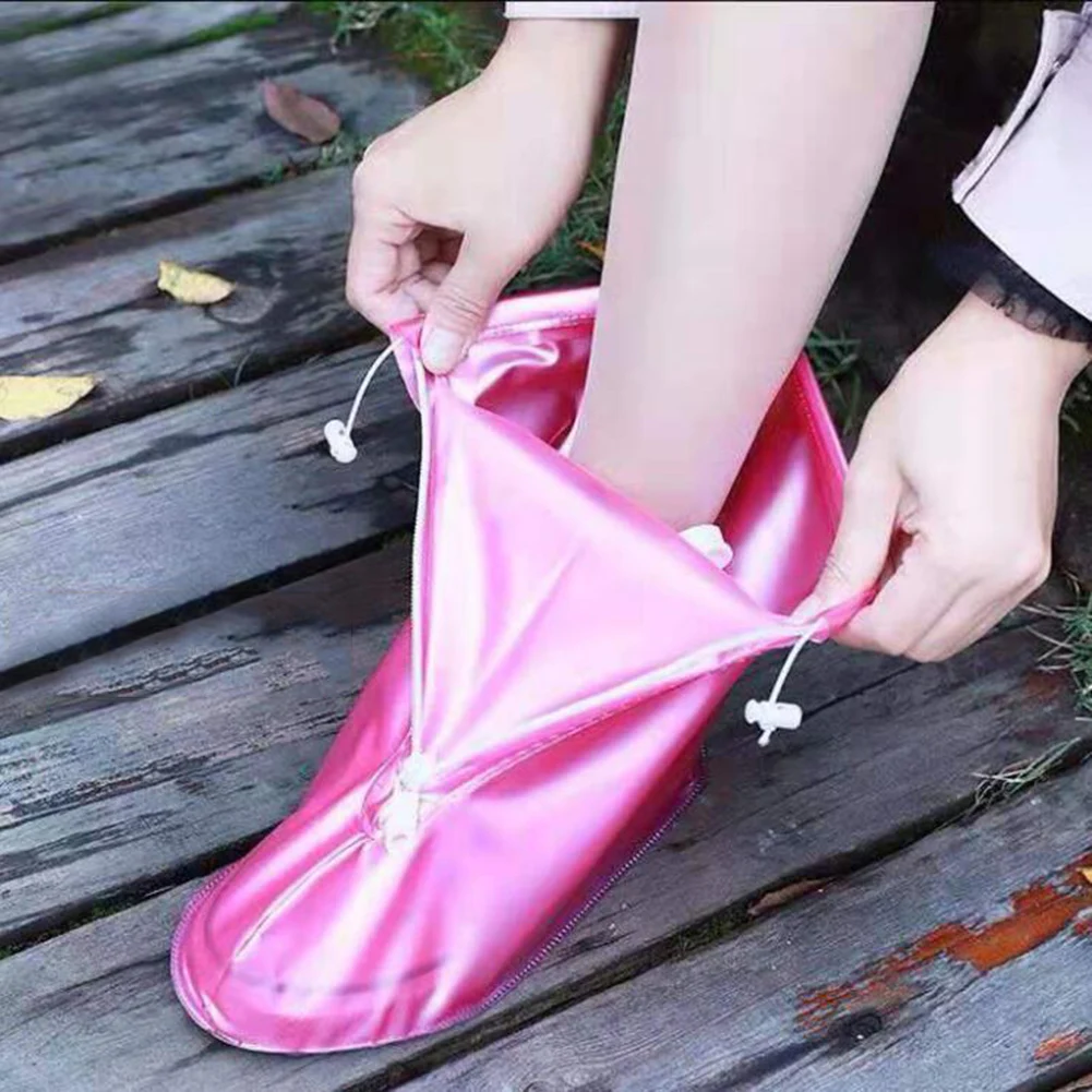 Boots Waterproof Shoe Cover Silicone Material Unisex Shoes Protectors Rain  Non-slip  Outdoor Rainy Thicker for Indoor