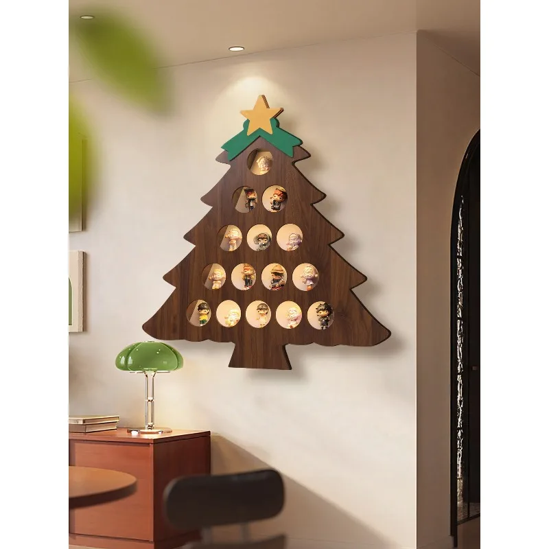 

Storage display rack, wall luminous decorative painting cute grain shelf
