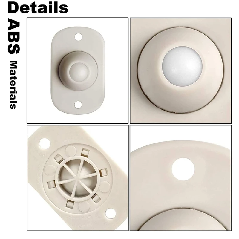 Swivel-Casters Wheels 360° Self-Adhesive - Silent Trash Can Universal Swivel Wheels Paste Pulley