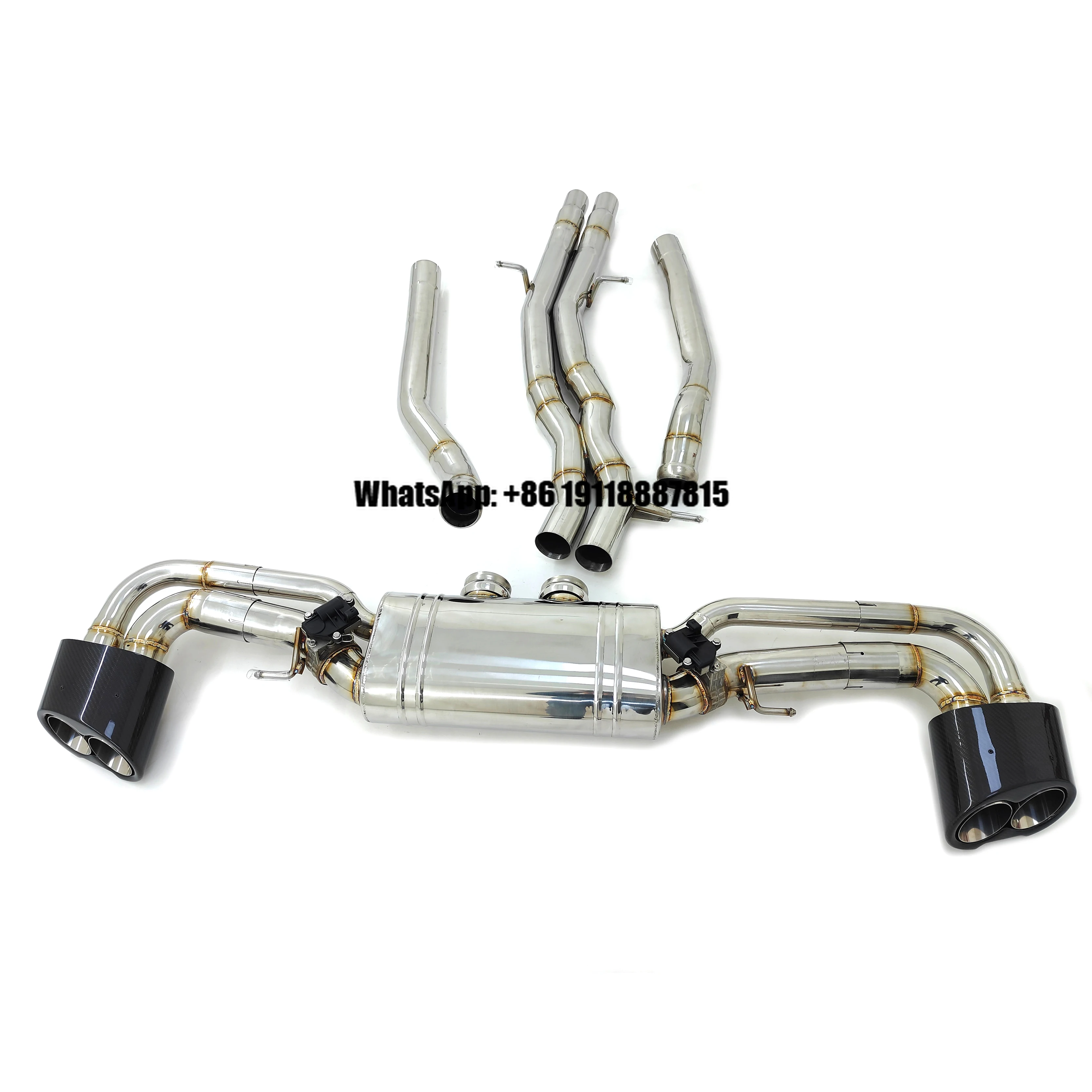 

CSZ Valvetronic Full Exhaust for Audi RSQ8 4.0T Free Flow Front Pipe& Valved Exhaust with Carbon Fiber Exhaust Tips