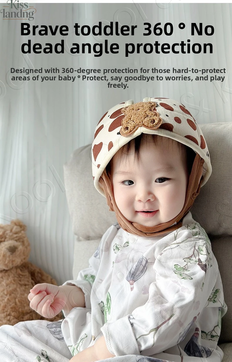 

Защитная шапочка для малышей, регулируемая защита головы для уверенного ползания и ходьбы