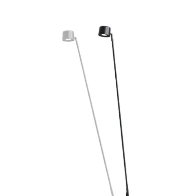 

Long pole floor lamp next to the sofa in the living room Modern simple sleeping atmosphere lamp