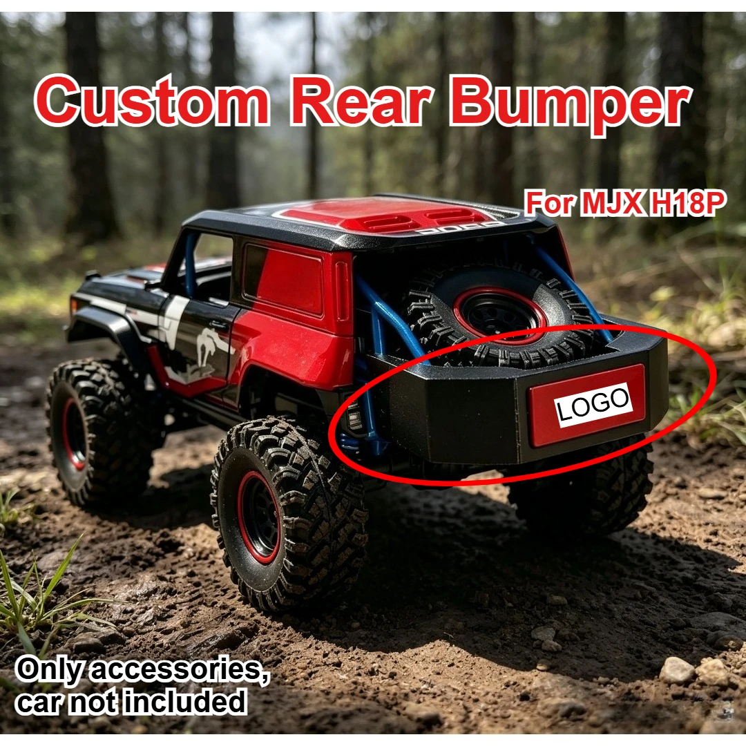 RC Off Road Crawler Vehicle Rear Anti Collision Bumper Custom Model Number Decorative Styling For MJX H18P Decor Upgrade Parts