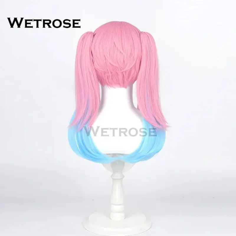 【Wetrose】Em estoque minato aqua peruca cosplay 2024 nova roupa de empregada rosa hololive holo vtuber conjunto completo halloween natal