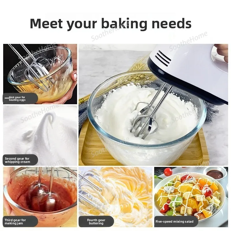Household Electric Desktop Egg Beater with Stainless Steel Bowl blenders electric blender food processors