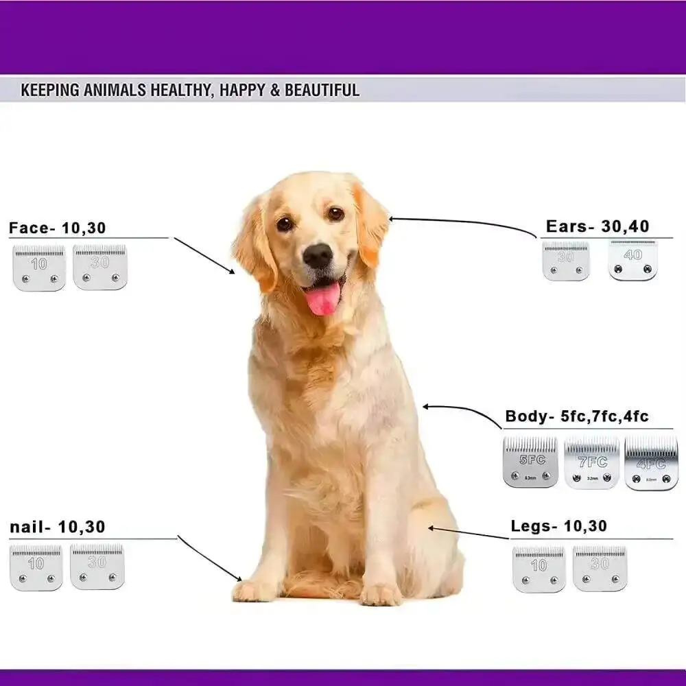 3F 4F 5F 7F 9# 10# 30# 40# 50# Professional Pet Dog Clipper Blade Fit Most Andis,oster A5,choose Km Clippers Animals Clippers