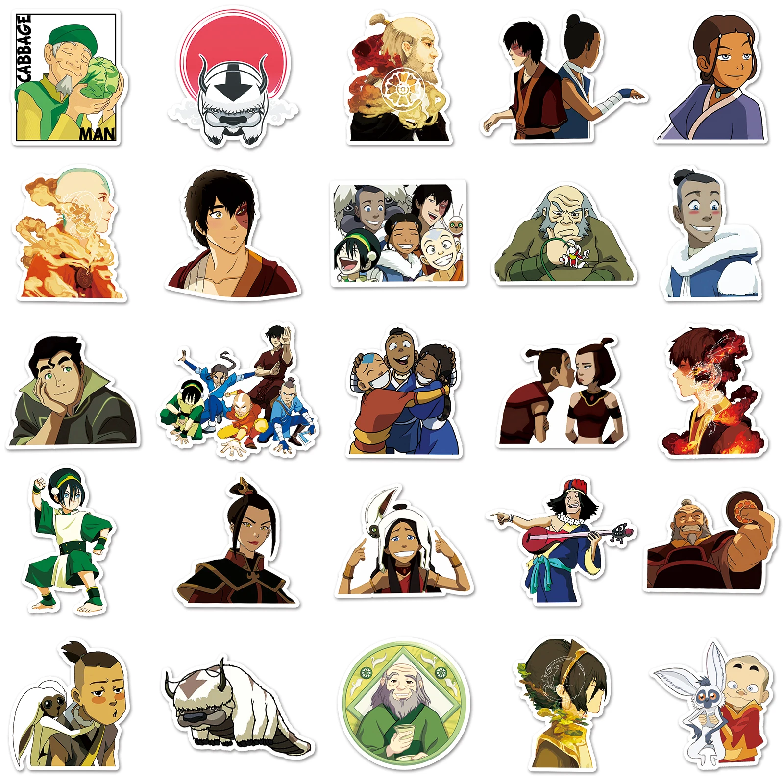 10/50 adet Avatar son hava bükücü Anime çıkartmalar kaykay gitar dizüstü kaykay kupası bagaj klasik oyuncak etiket çocuk için