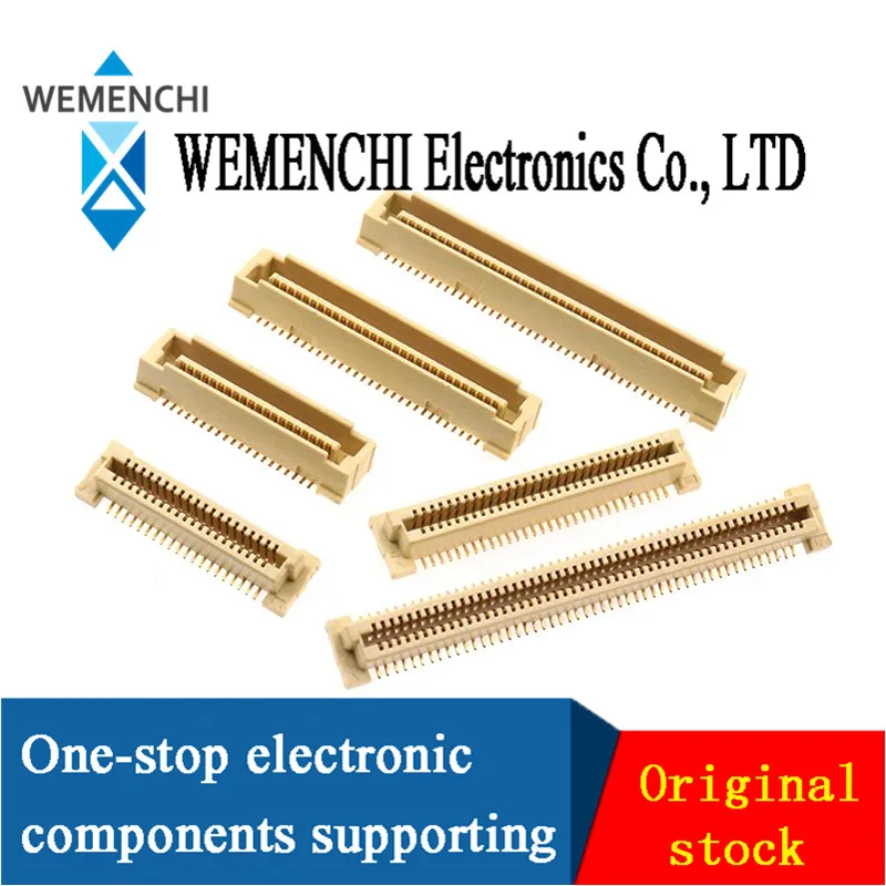 1 pieza conector de placa a placa macho/hembra, paso de 0.8mm, doble fila, SMD, 40P/60P/80P/100P/120P/140 pines, altura 3.7mm/4.6mm 2