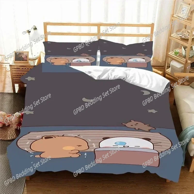

Kawaii Bubu Dudu Anime 3D NEW Duvet Cover Pillowcase Bedding Set Adult Boy Girl Bedroom Decoration Children Single Double Large