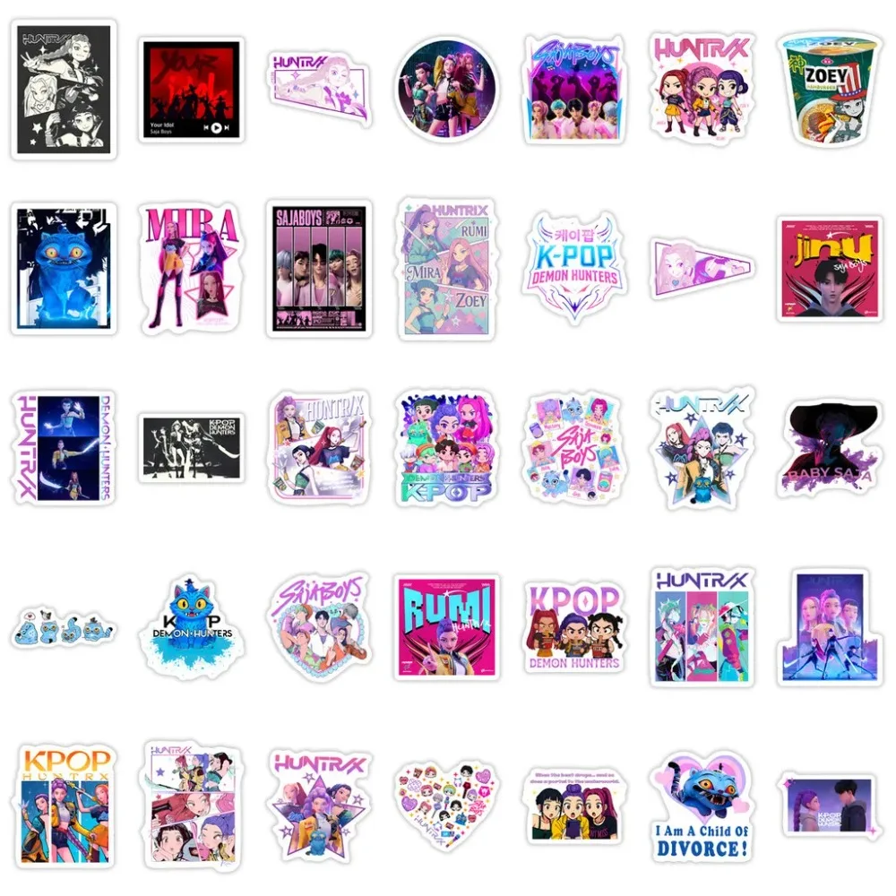 65-компонентные наклейки для книги группы Witch Hunter — водонепроницаемые декоративные наклейки из ПВХ для багажа, ноутбуков (магазин аниме Worlds)
